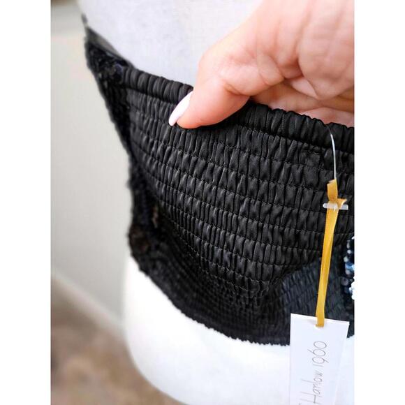 Nwt Revolve's House of Harlow 1960 Black Sequin Halter 1161 - Picture 4 of 8